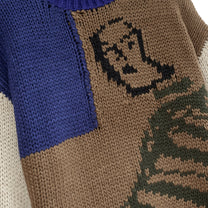 Kidsuper Studios Heavy Gauge Girl in Stripes Sweater Blue - Kidsuper Studios