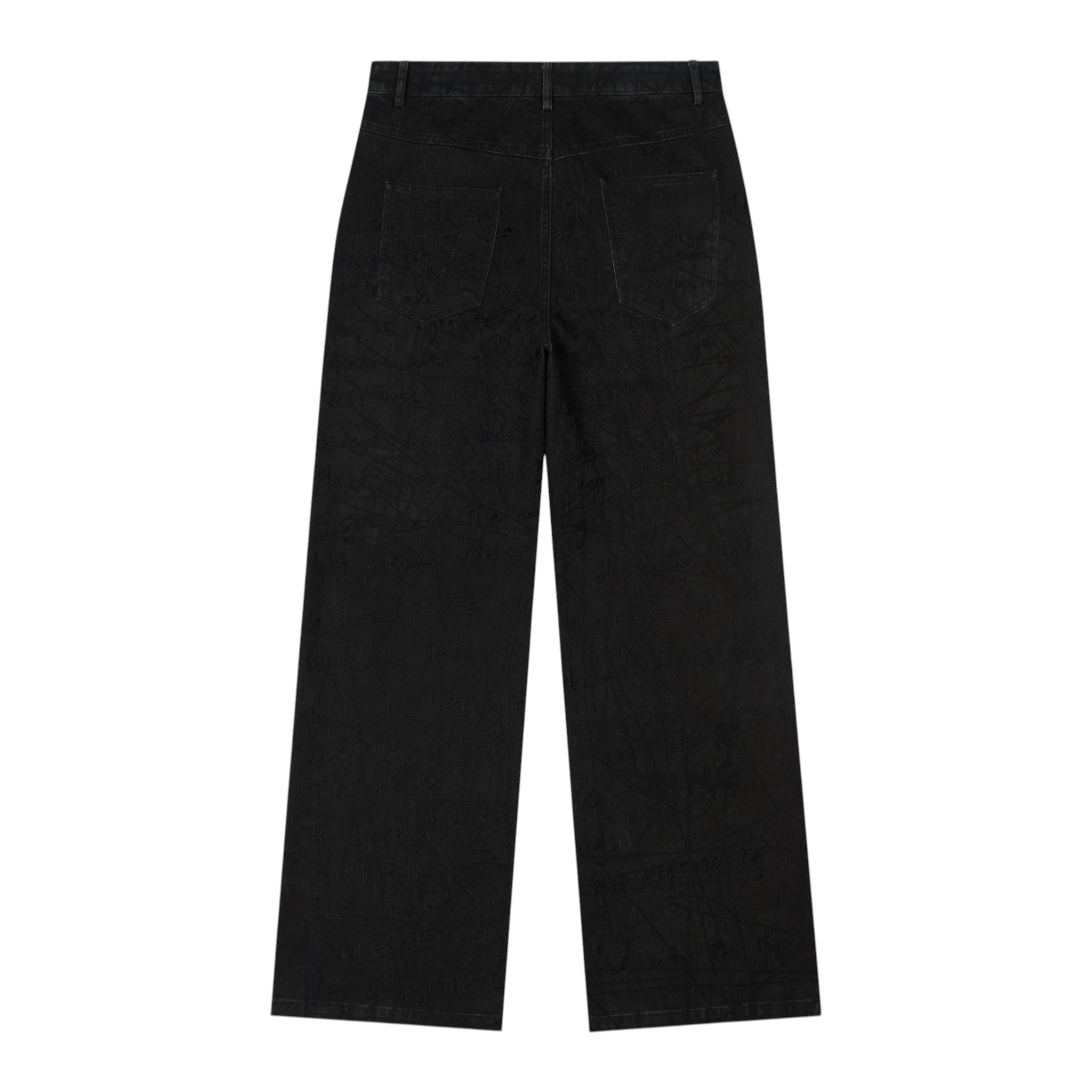 KidSuper Studios Manuscript Embroidered Jeans - KidSuper Studios