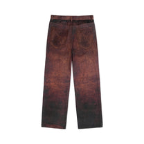 Kidsuper Studios Printed Distressed Baggy pant Burnt Red - Kidsuper Studios