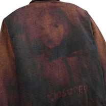 Kidsuper Studios Printed Distressed Coat Burnt Red - Kidsuper Studios
