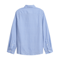 KidSuper Studios Striped Face Button Up - Chambray - KidSuper Studios