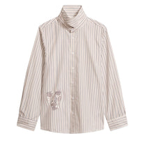 KidSuper Studios Striped Face Button Up - White - KidSuper Studios