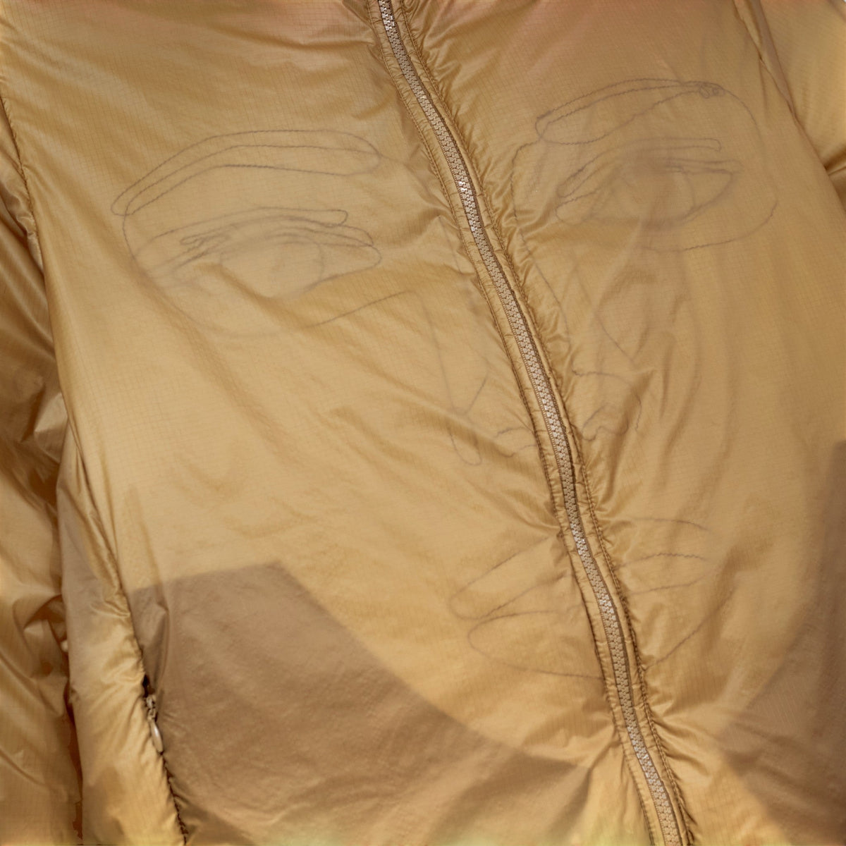 KidSuper Studios Translucent Face Puffer - Brown - KidSuper Studios