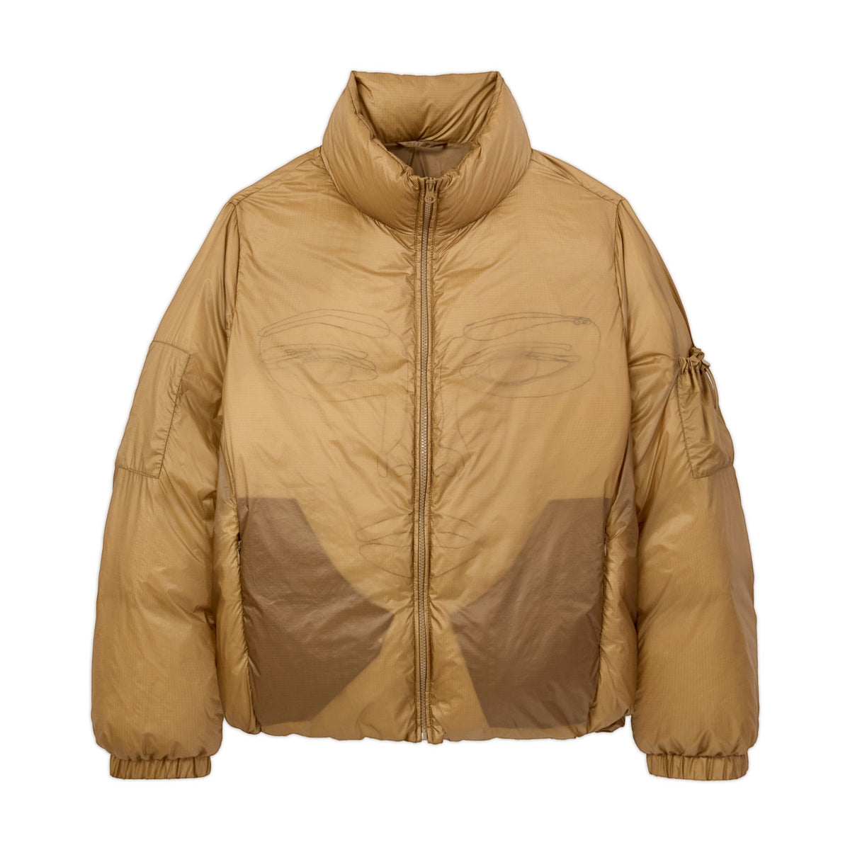 KidSuper Studios Translucent Face Puffer - Brown - KidSuper Studios