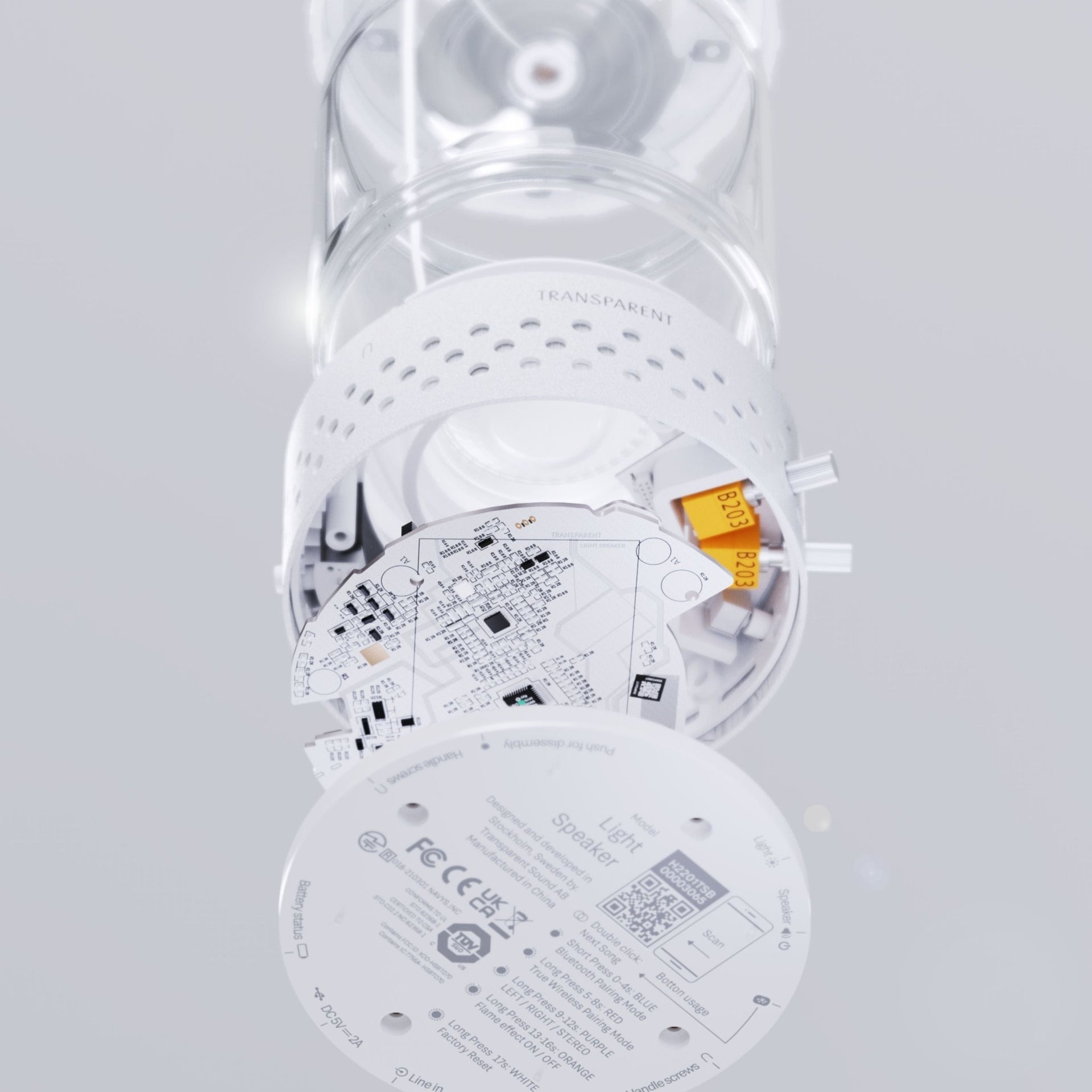 Light Speaker - White - Transparent