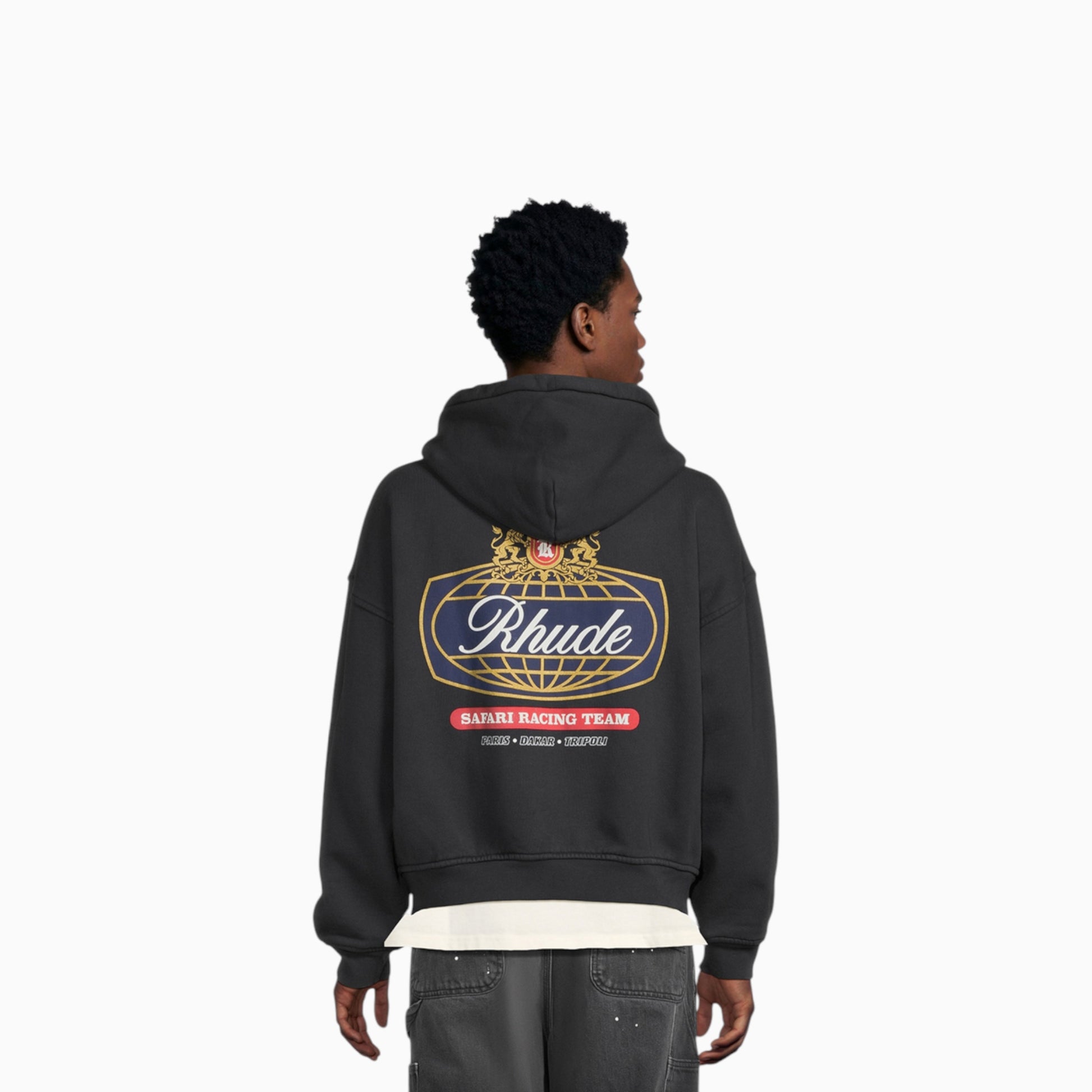 Rhude Safari-Crest Zip-up Hoodie