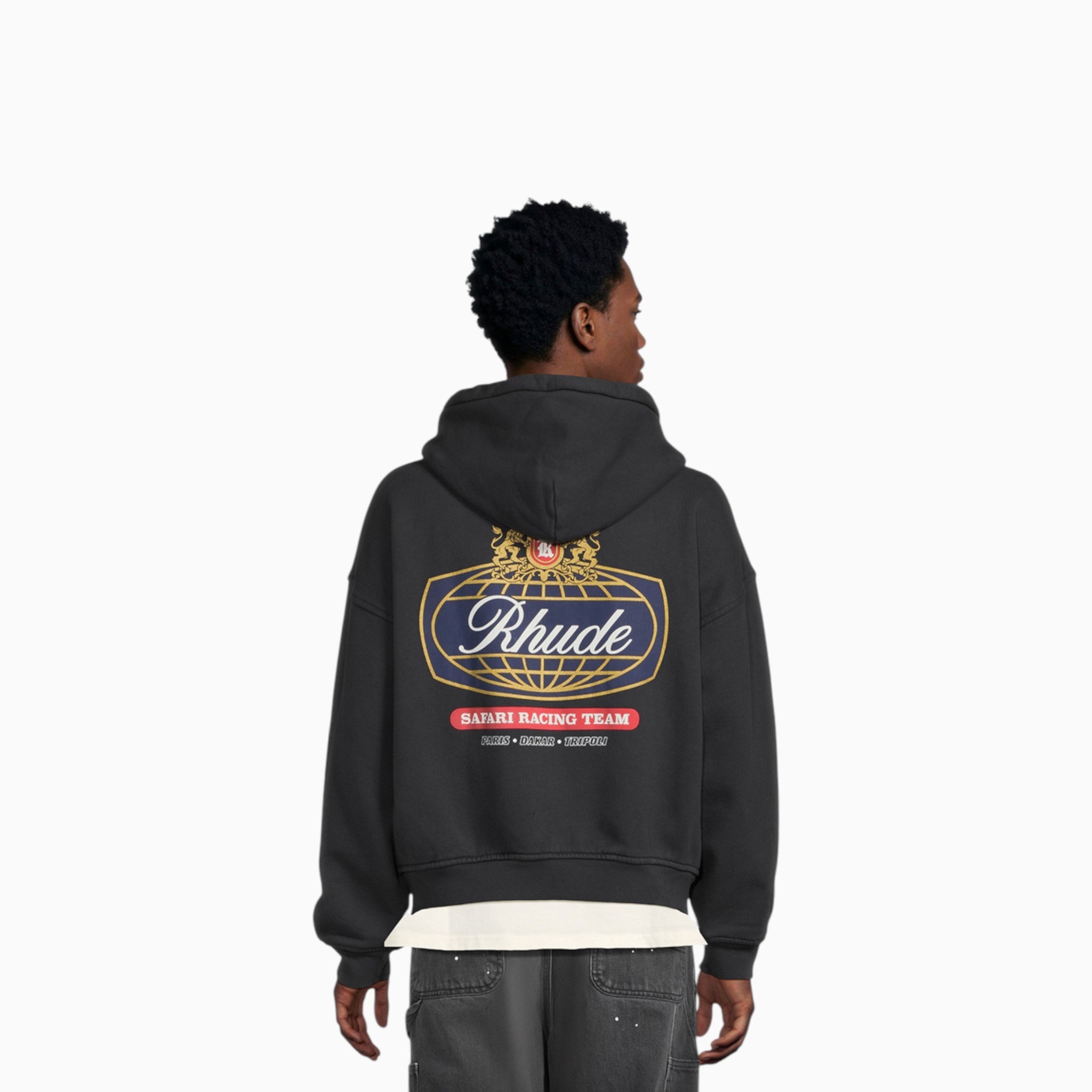 Rhude Safari-Crest Zip-up Hoodie