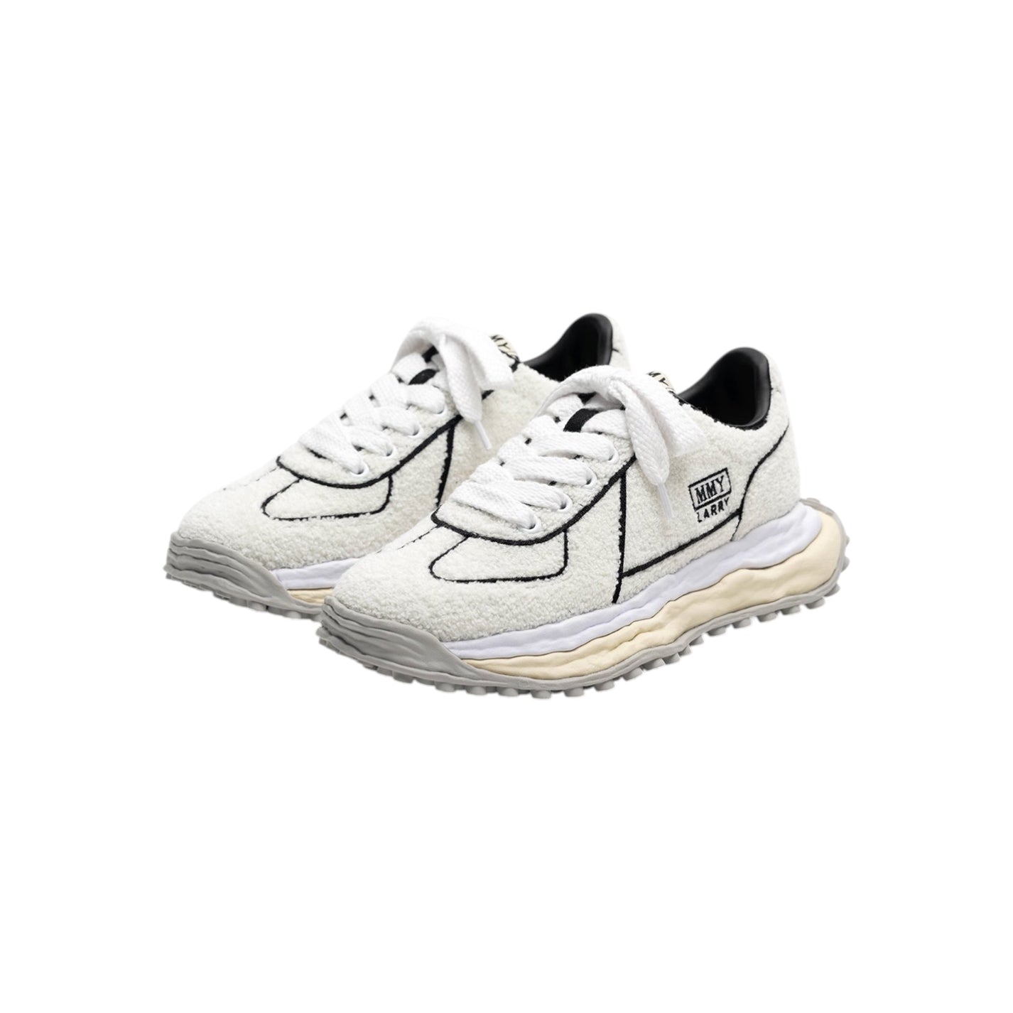 Maison MIHARA YASUHIRO "LARRY" OG Sole Chenille Embroidey Canvas Low - top Sneaker - Maison MIHARA YASUHIRO