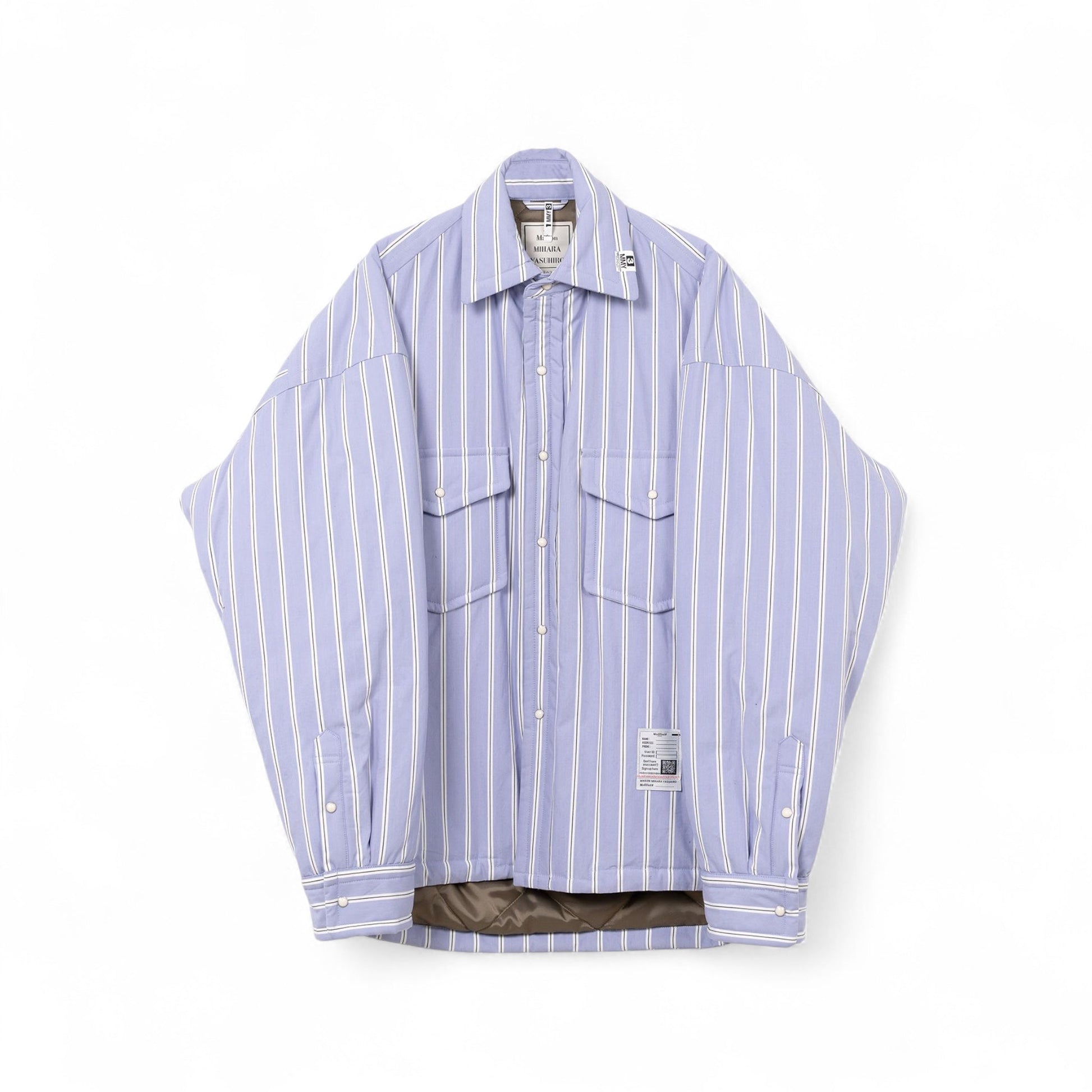 Maison MIHARA YASUHIRO Striped Puffer Shirt - Maison MIHARA YASUHIRO