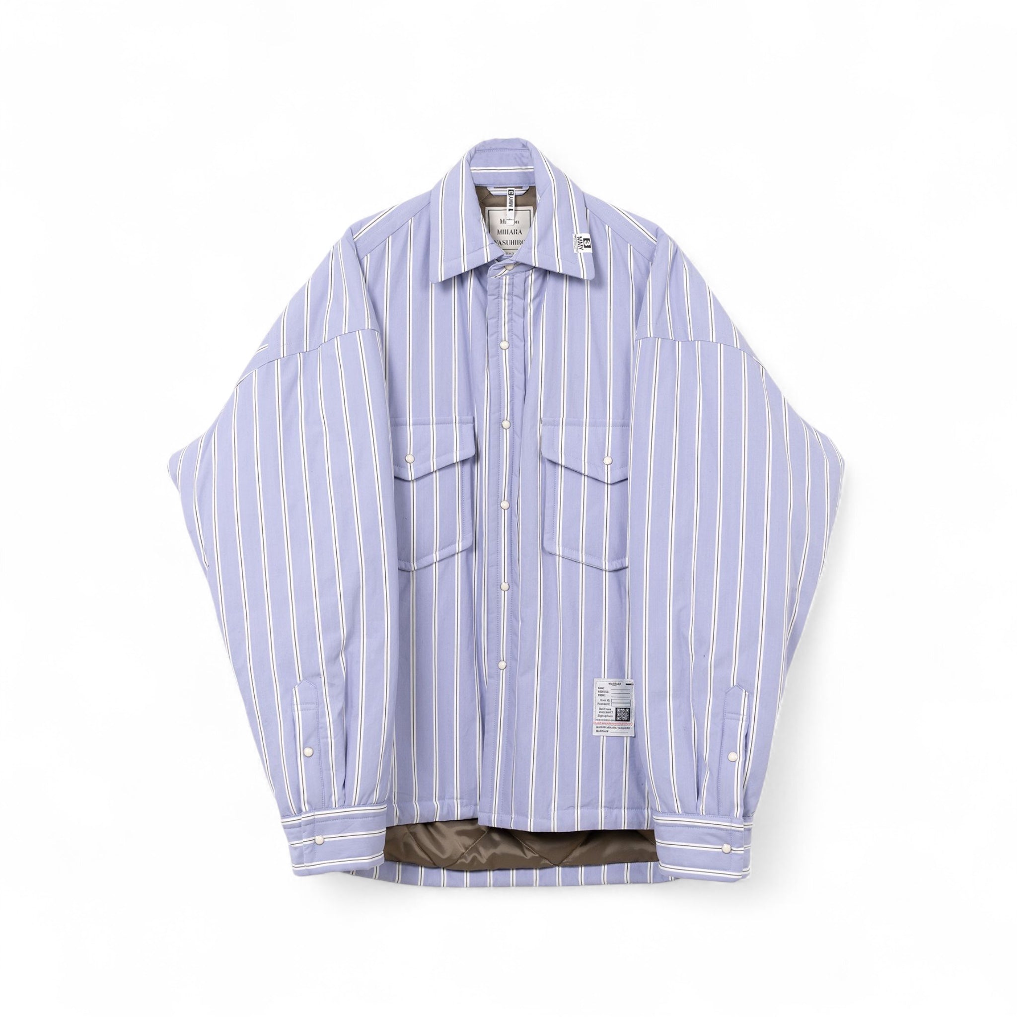 Maison MIHARA YASUHIRO Striped Puffer Shirt - Maison MIHARA YASUHIRO