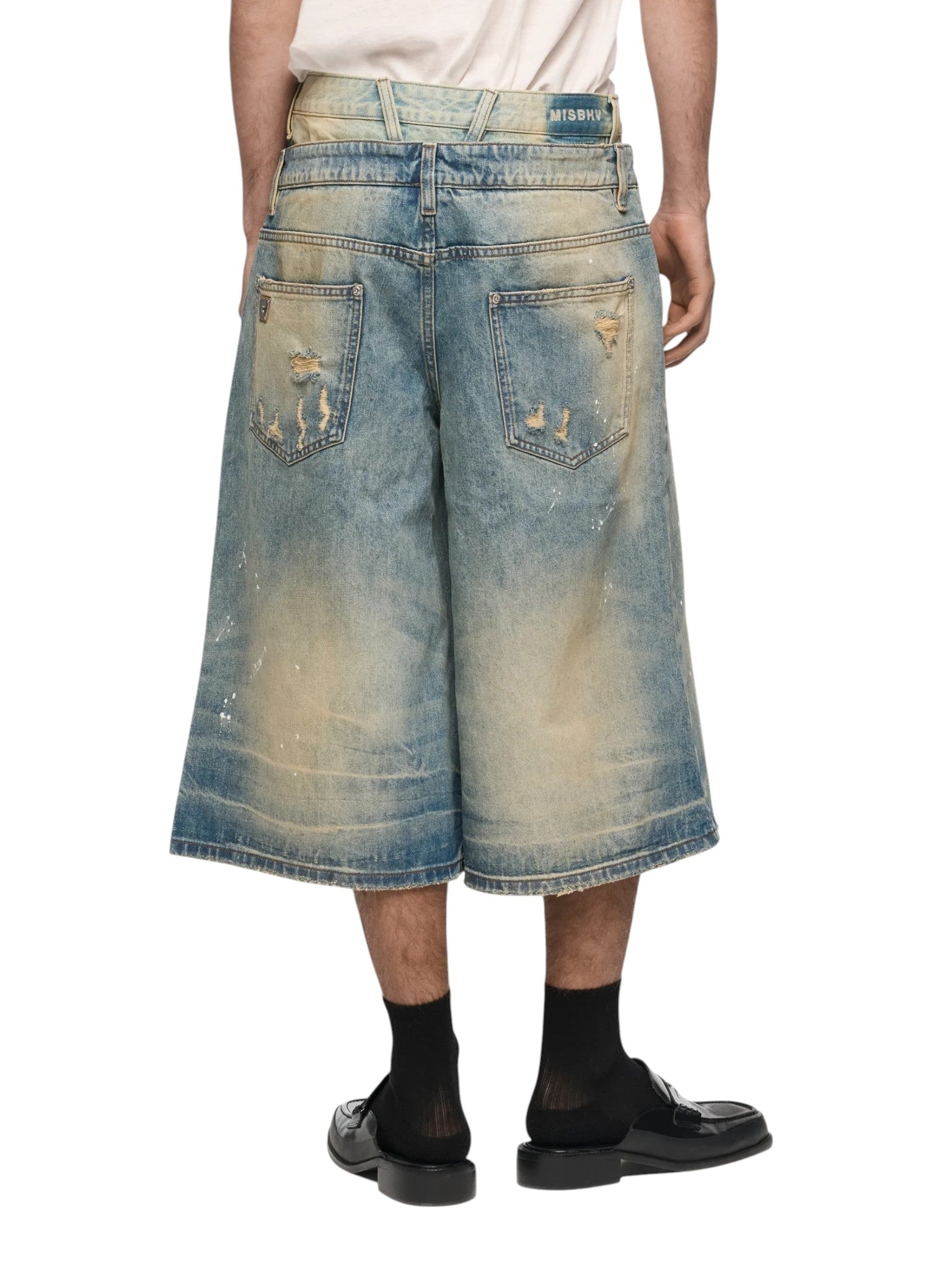 MISBHV 2in1 Denim Dirt Baggy Shorts - MISBHV
