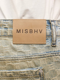 MISBHV Monogram Ocean Washed Denim Shorts - MISBHV