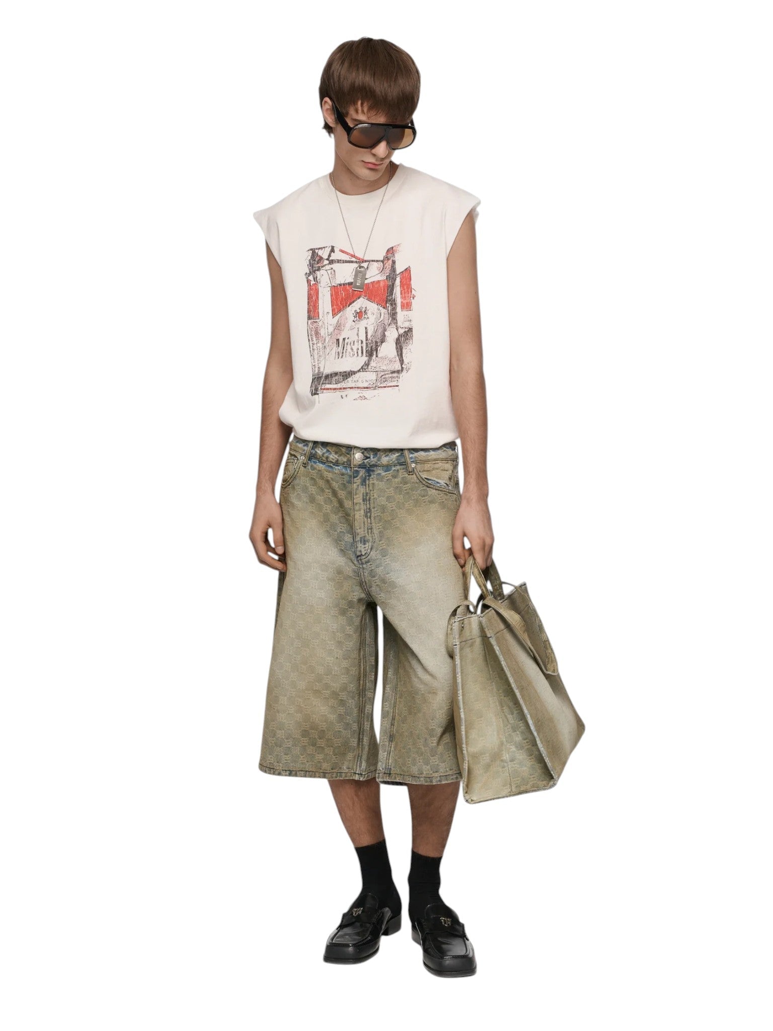 MISBHV Monogram Ocean Washed Denim Shorts - MISBHV
