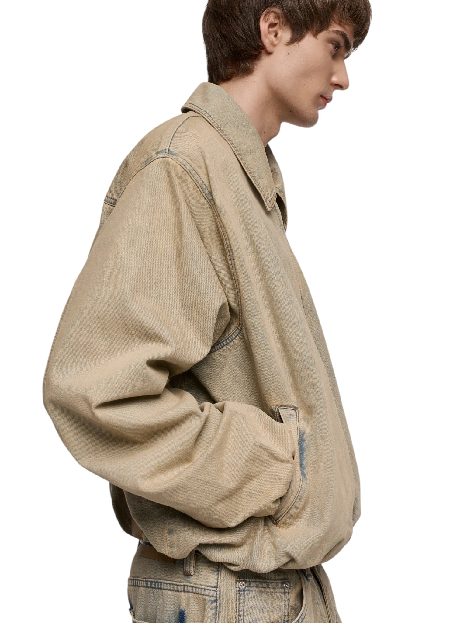 MISBHV Sand Washed Bomber Denim Jacket - MISBHV