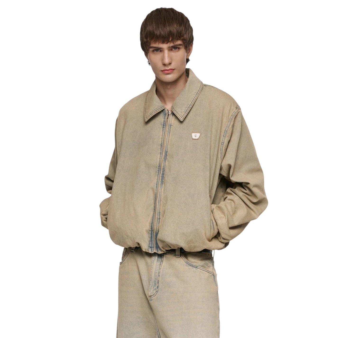 MISBHV Sand Washed Bomber Denim Jacket - MISBHV