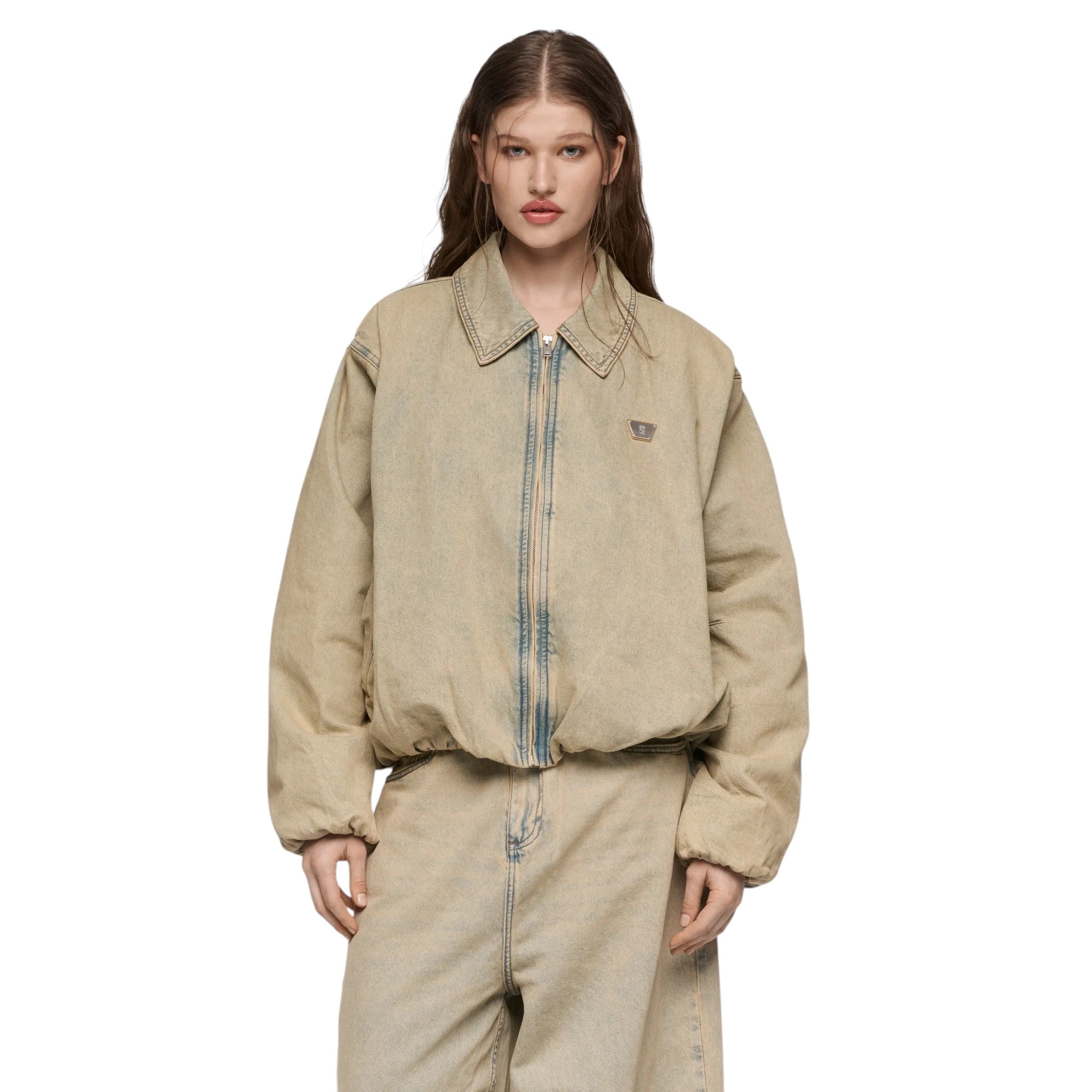 MISBHV Sand Washed Bomber Denim Jacket - MISBHV