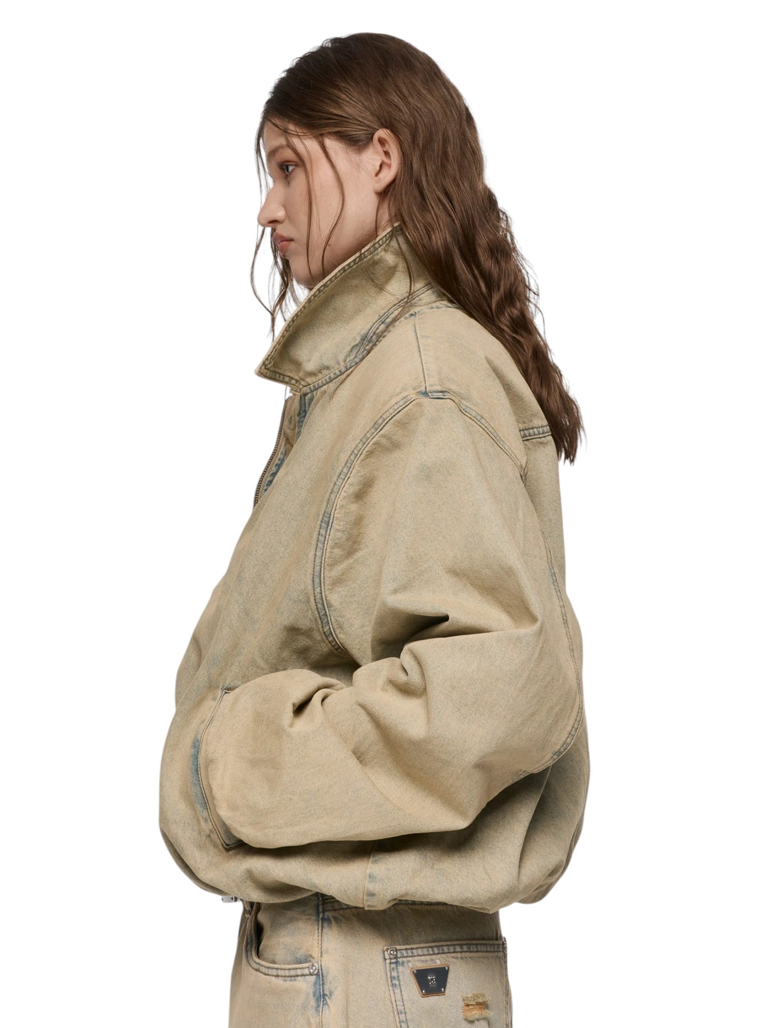 MISBHV Sand Washed Bomber Denim Jacket - MISBHV