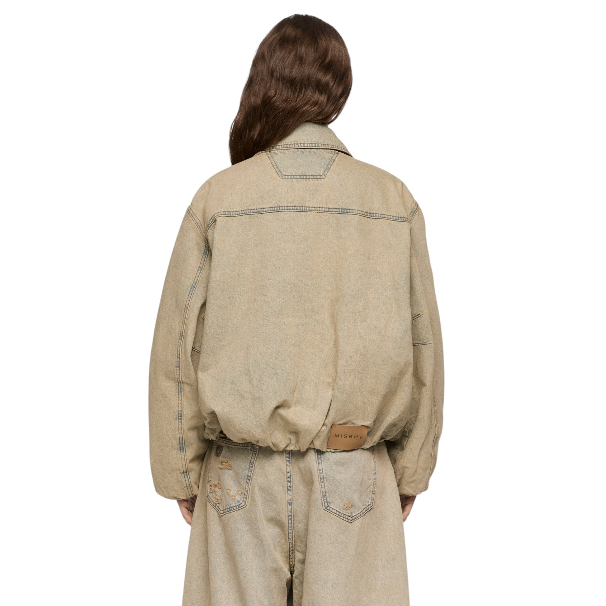 MISBHV Sand Washed Bomber Denim Jacket - MISBHV