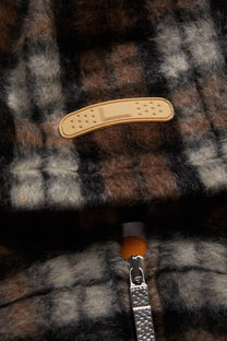 PDF Channel Forte Zip Up Hoodie Brown Tartan - PDF Channel
