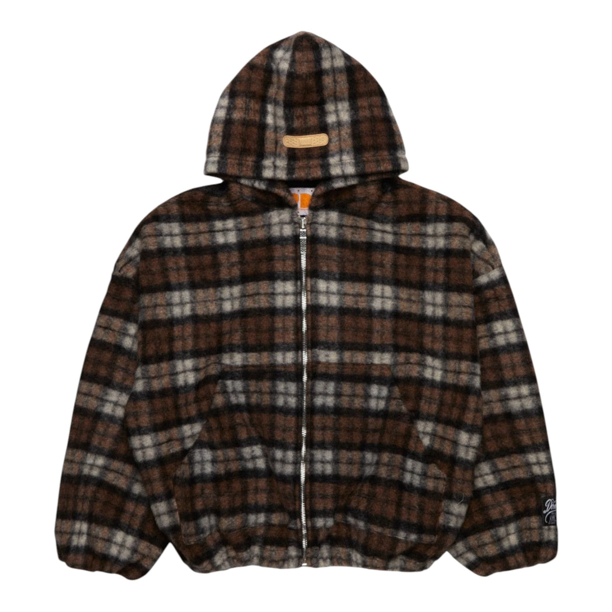 PDF Channel Forte Zip Up Hoodie Brown Tartan - PDF Channel