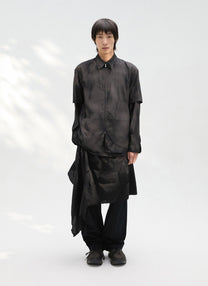 Post Archive Faction 8.0 Half Shirt Right (Black) - POST ARCHIVE FACTION (PAF)