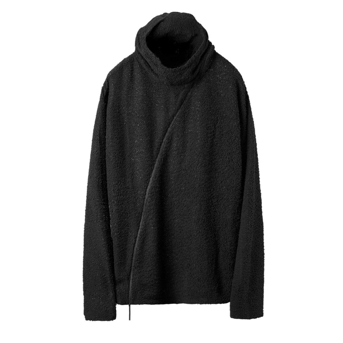 Post Archive Faction Curved Fleece Hoodie (2026) Black - POST ARCHIVE FACTION (PAF)