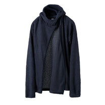 Post Archive Faction Curved Fleece Hoodie (2026) Navy - POST ARCHIVE FACTION (PAF)