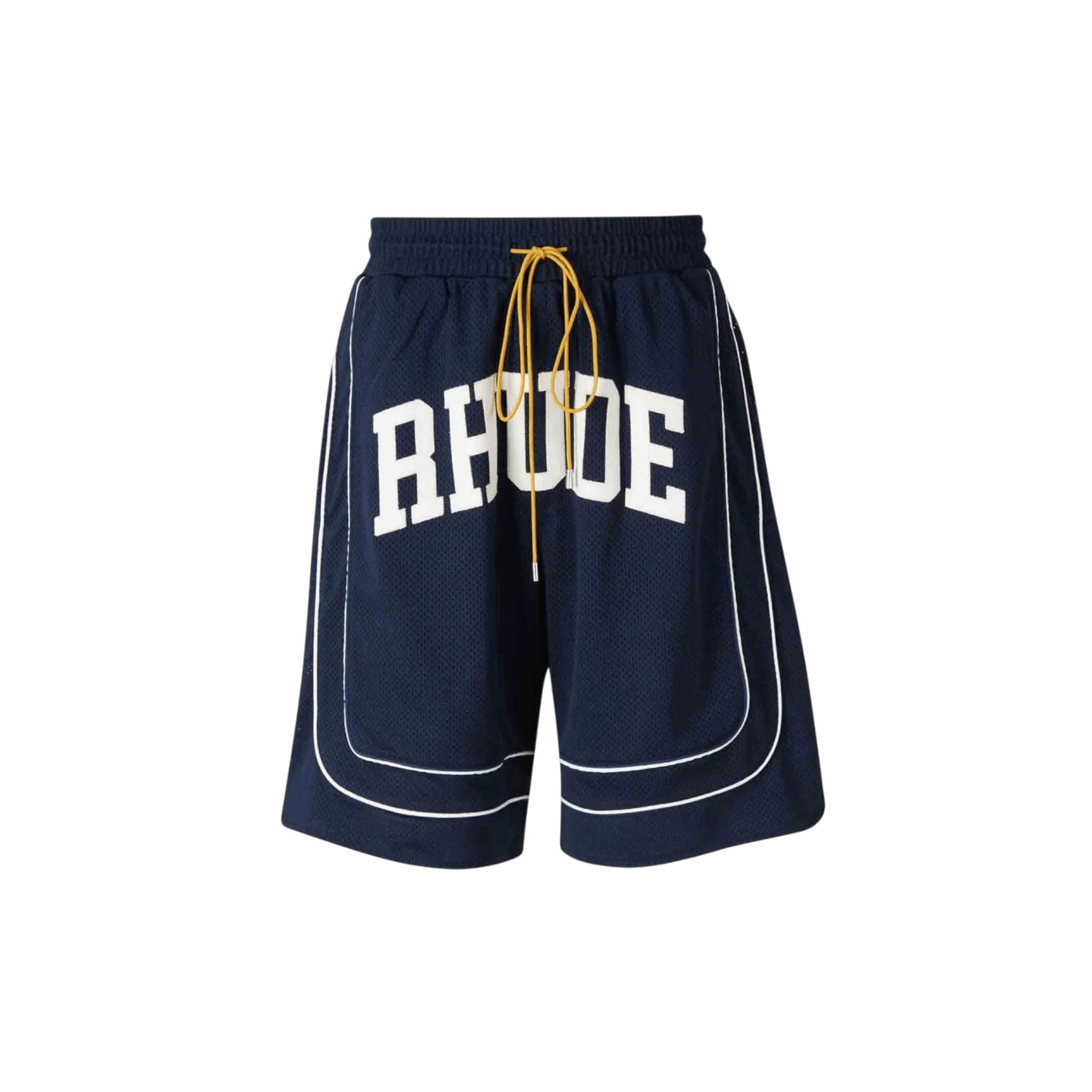 Rhude Baggy Collegiate Logo Shorts - Rhude