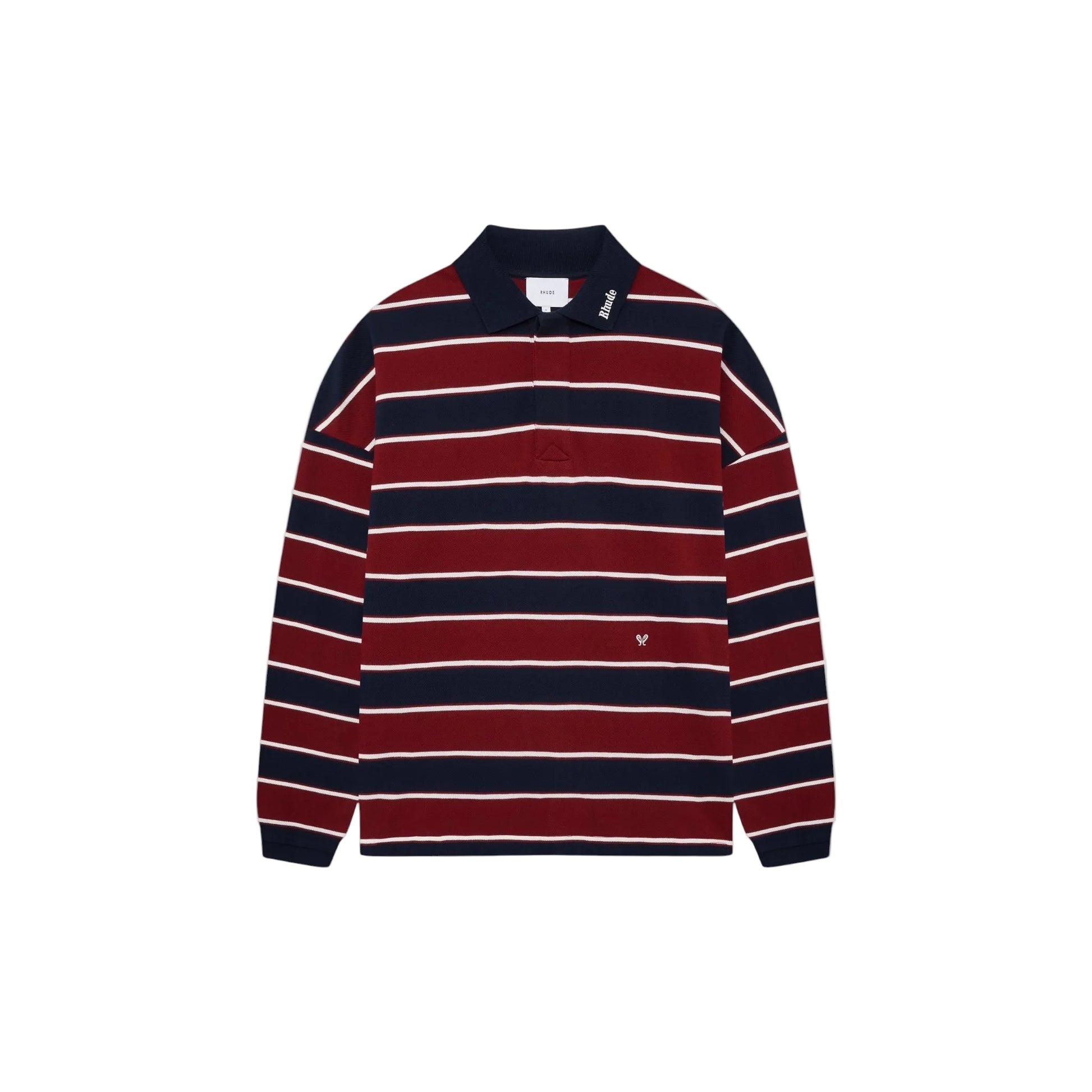 Rhude Fontaine Striped Longsleeve Polo - Rhude