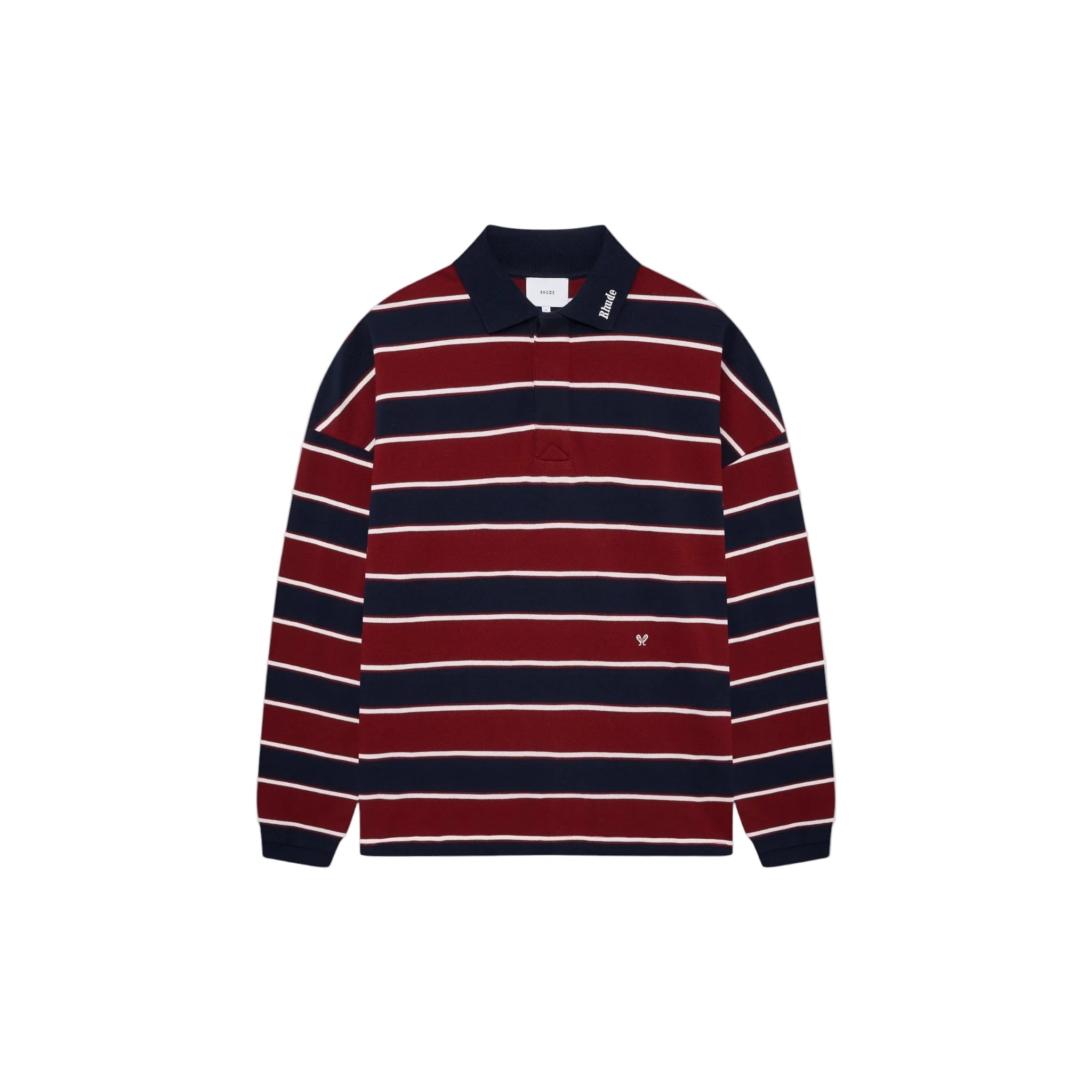 Rhude Fontaine Striped Longsleeve Polo - Rhude