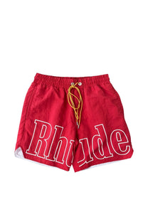 Rhude Logo Shorts Red - Rhude