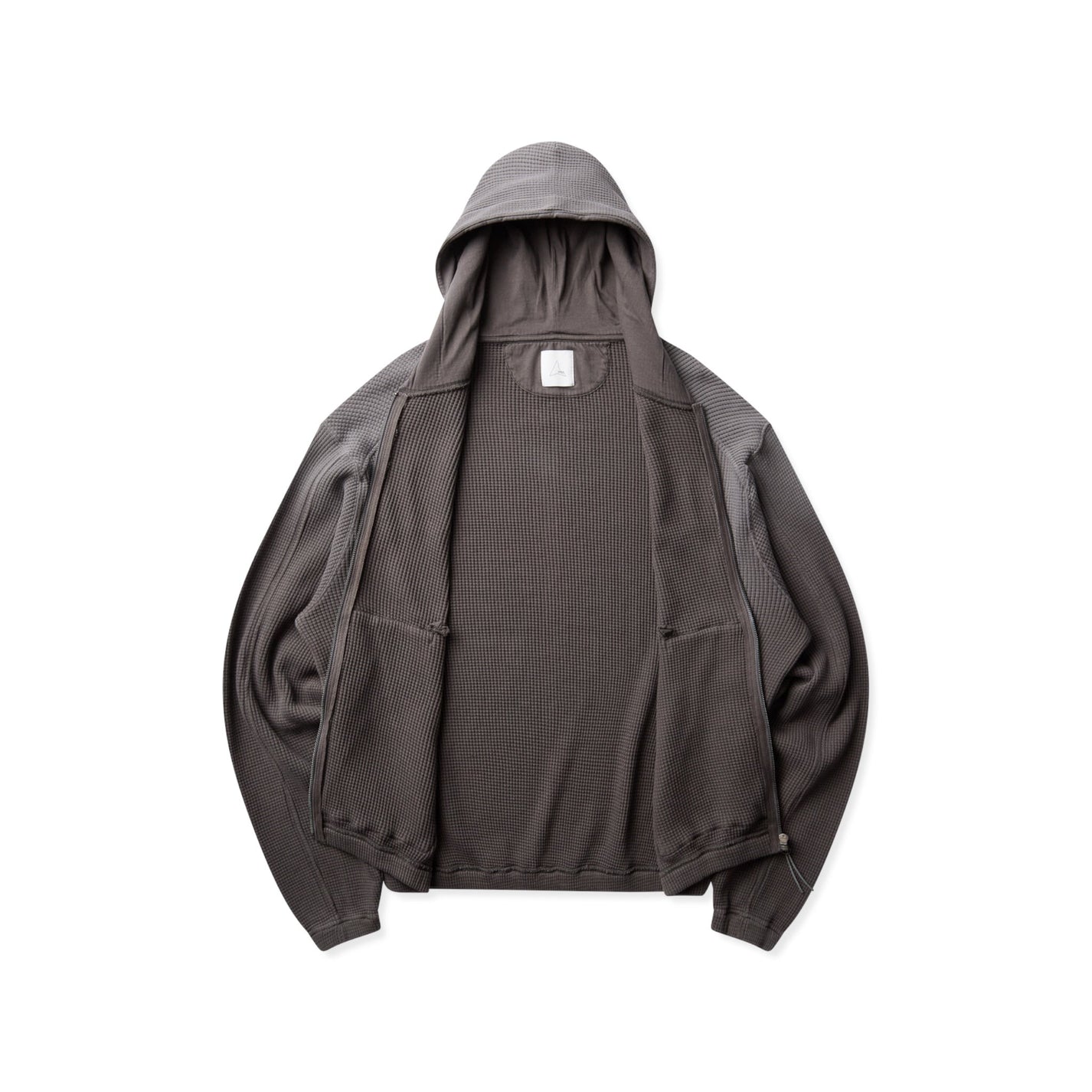 ROA Bee Sun Faded Organic Waffle Zip Up Hoodie - ROA