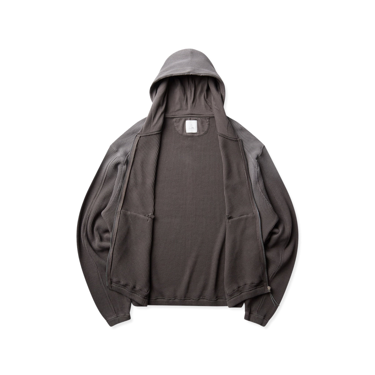 ROA Bee Sun Faded Organic Waffle Zip Up Hoodie - ROA