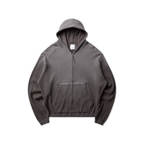 ROA Bee Sun Faded Organic Waffle Zip Up Hoodie - ROA