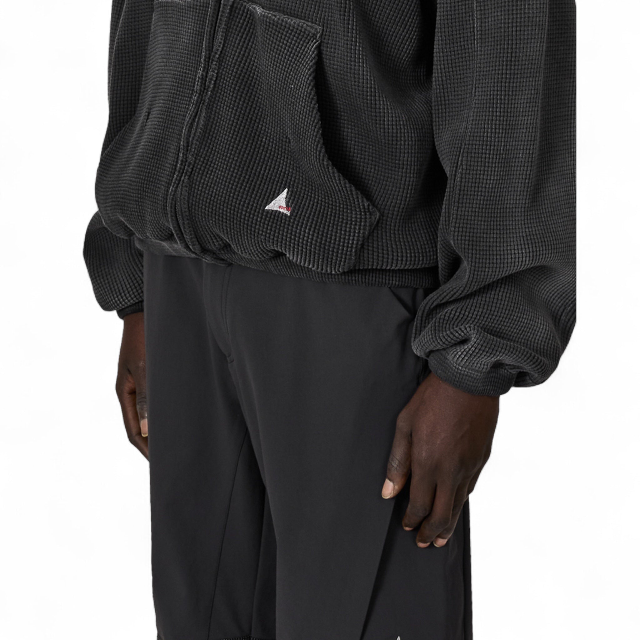 ROA Bee Sun Faded Waffle Zip Up Hoodie - ROA
