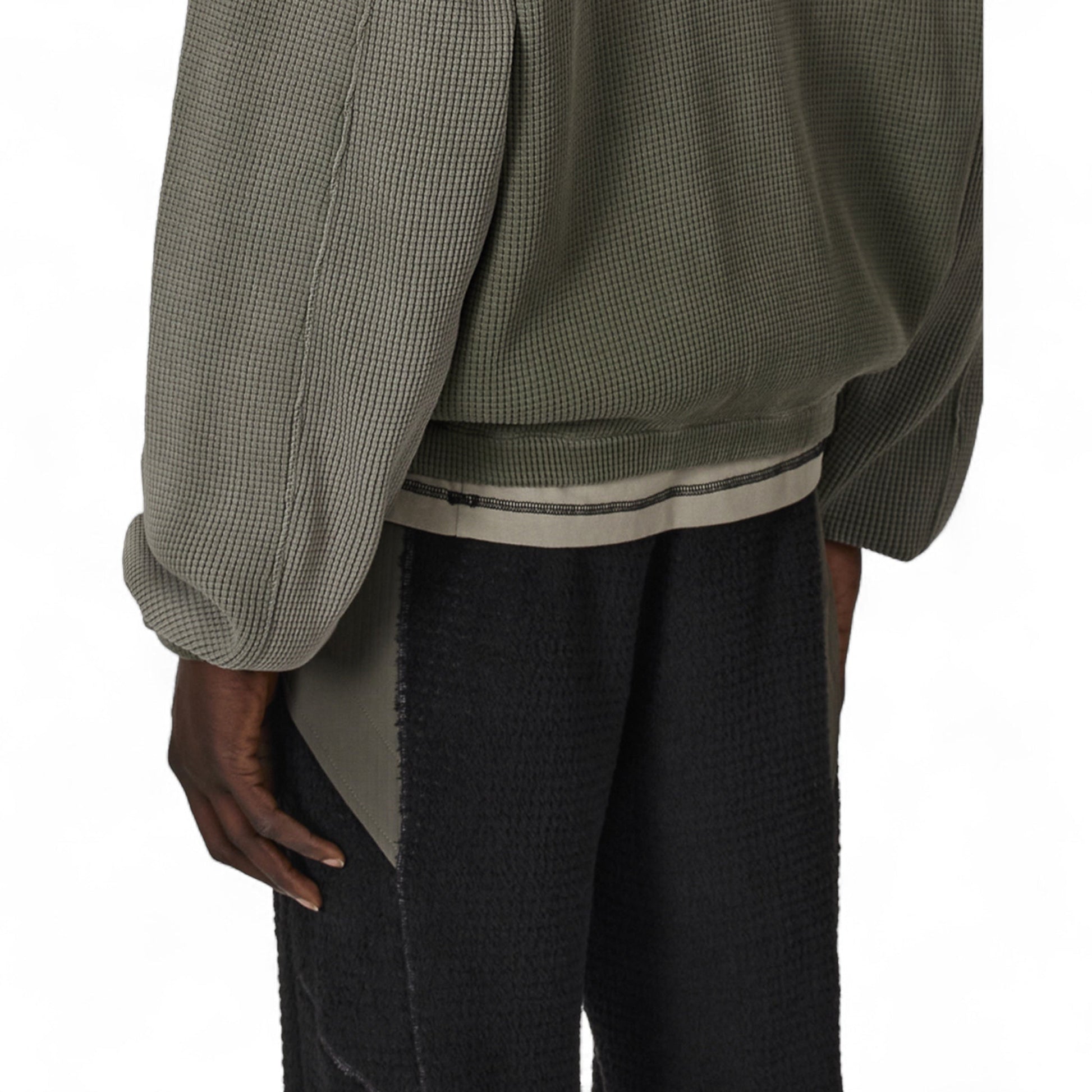 ROA Bee Sun Faded Waffle Zip Up Hoodie - ROA