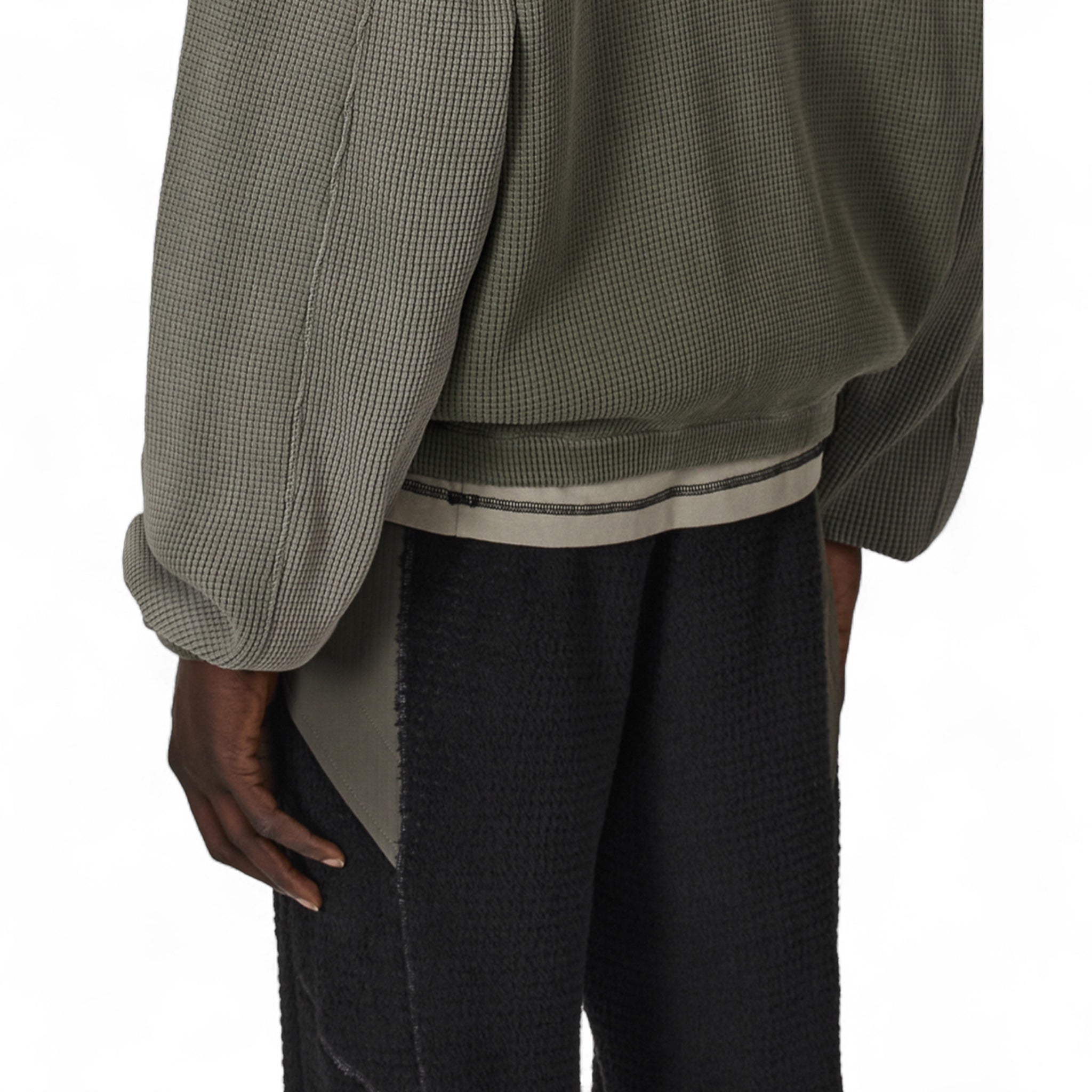ROA Bee Sun Faded Waffle Zip Up Hoodie - ROA