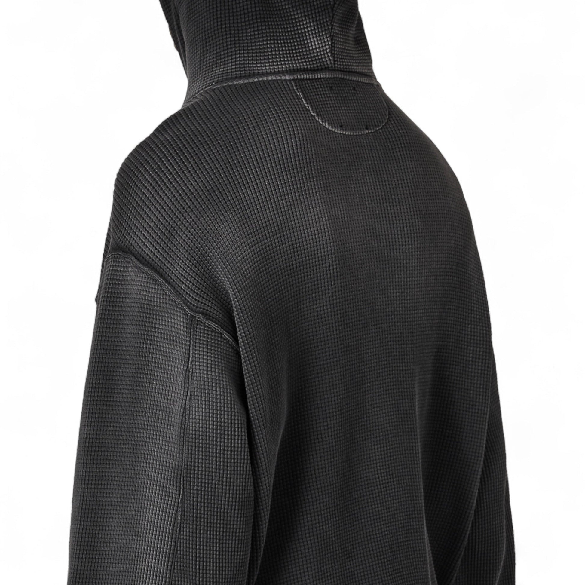 ROA Bee Sun Faded Waffle Zip Up Hoodie - ROA