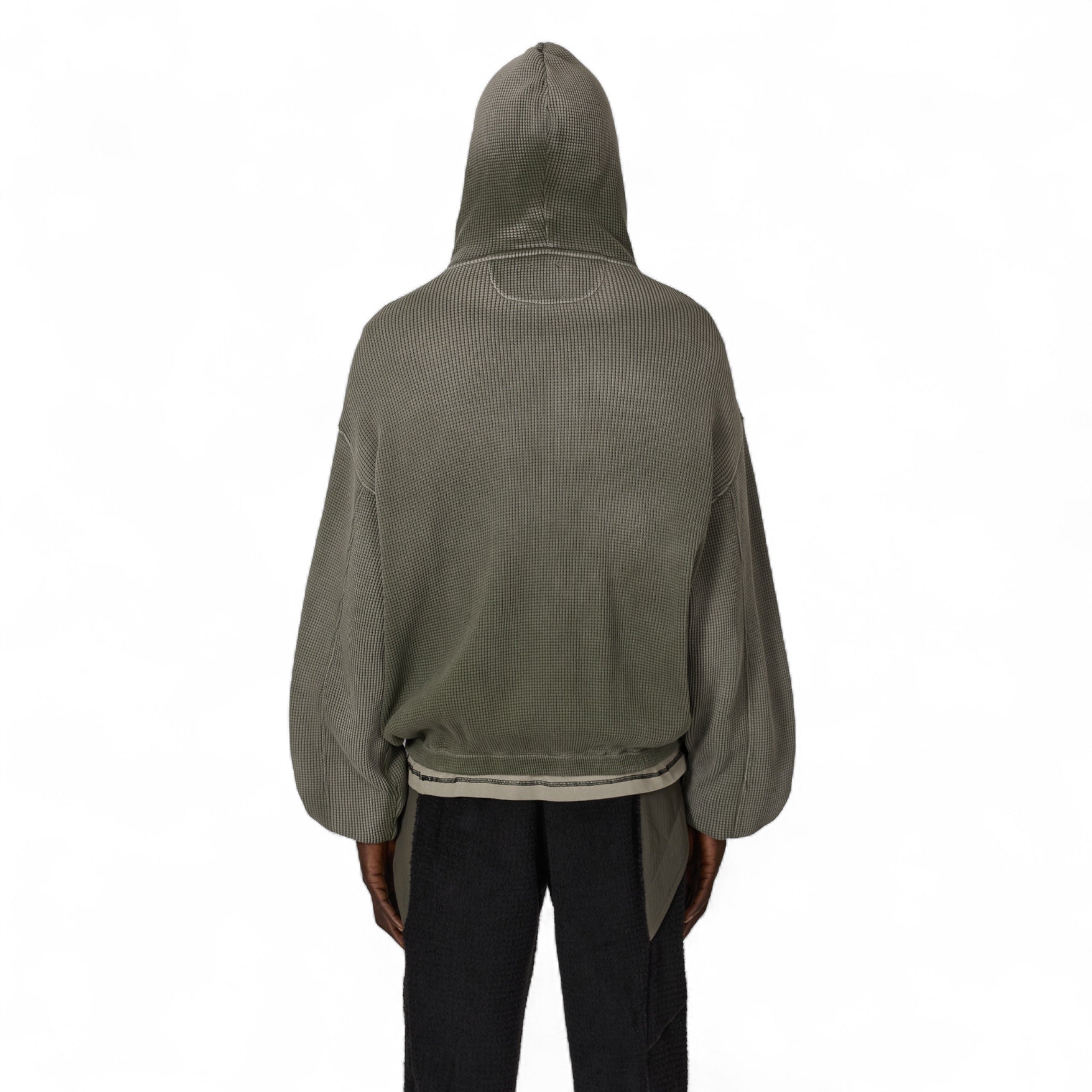 ROA Bee Sun Faded Waffle Zip Up Hoodie - ROA