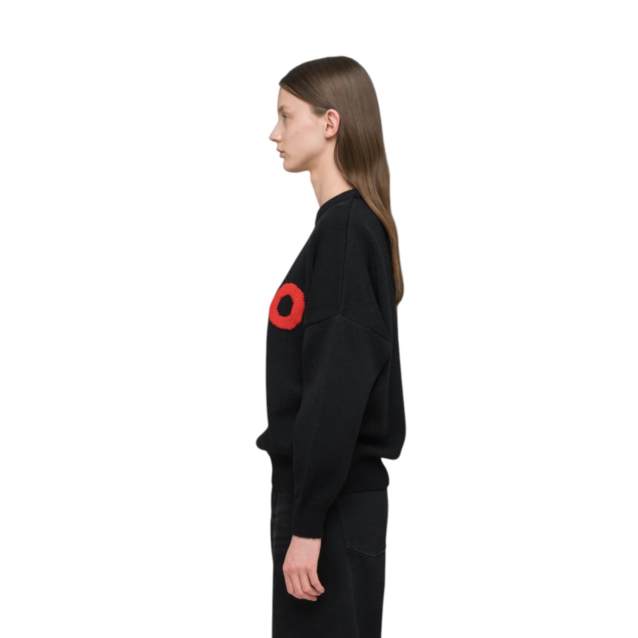 &quot;Selfie&quot; Sweater Black &amp; Red - 032C