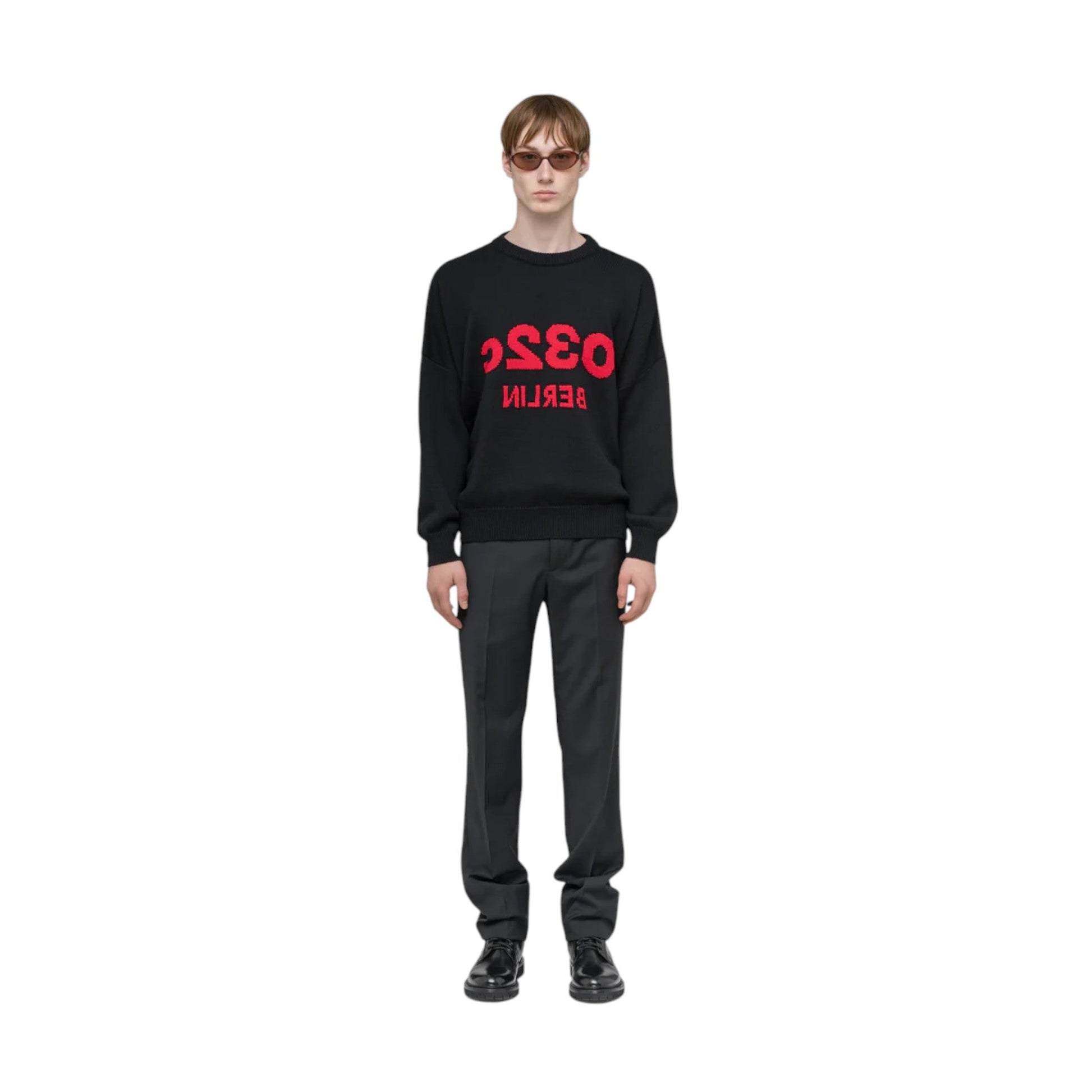 &quot;Selfie&quot; Sweater Black &amp; Red - 032C