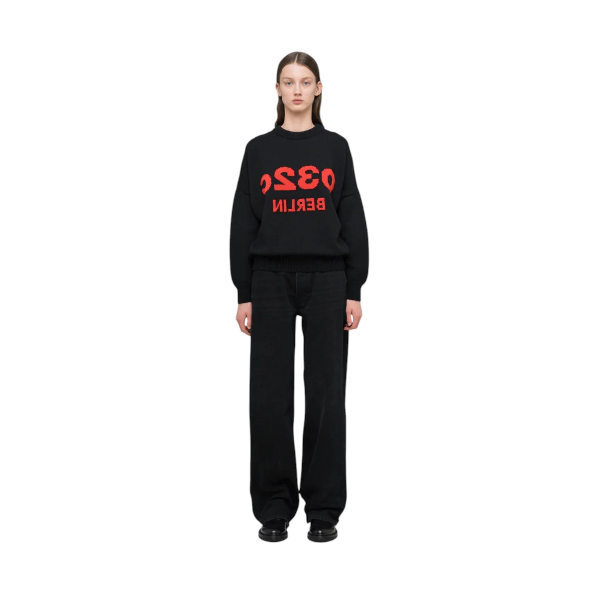&quot;Selfie&quot; Sweater Black &amp; Red - 032C