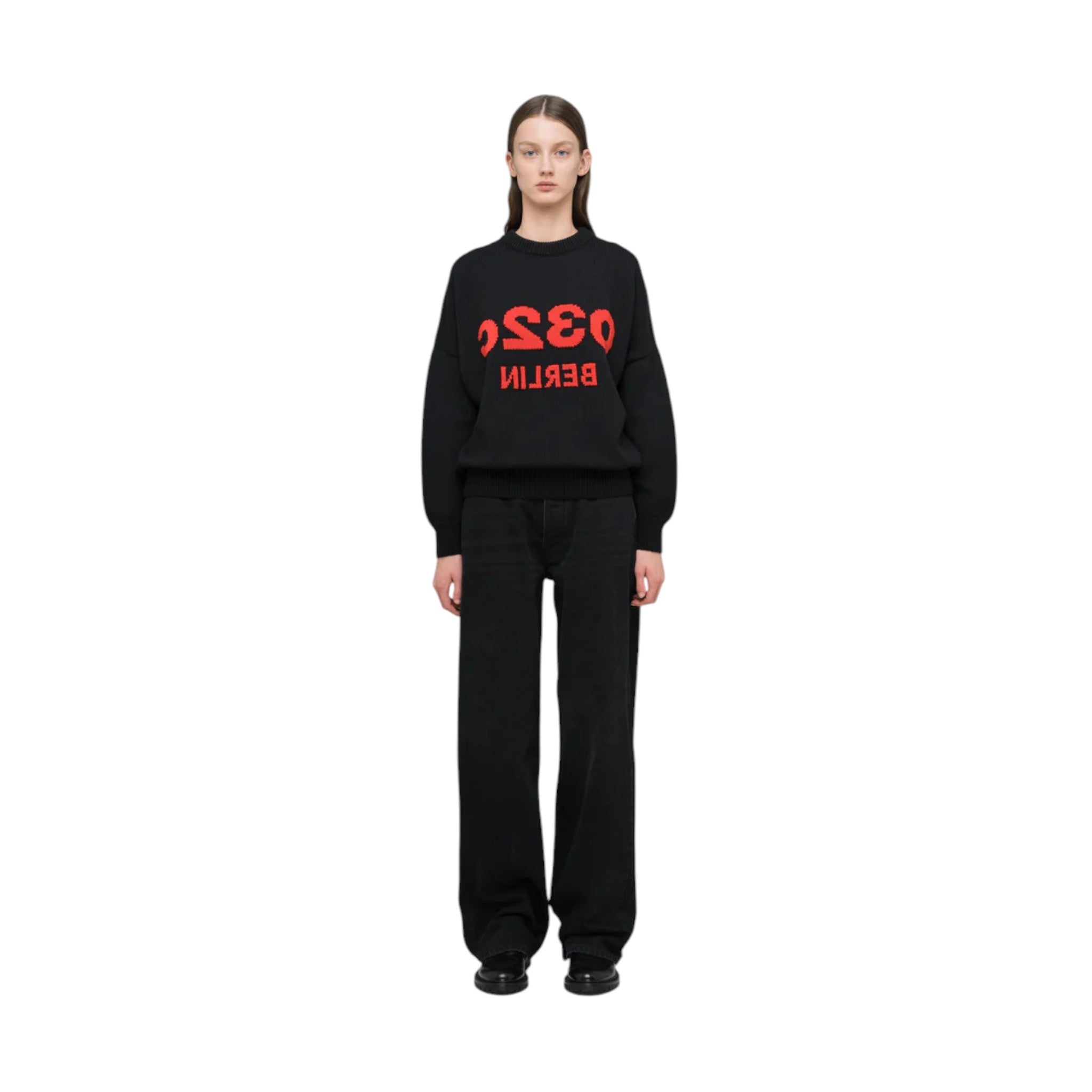 &quot;Selfie&quot; Sweater Black &amp; Red - 032C