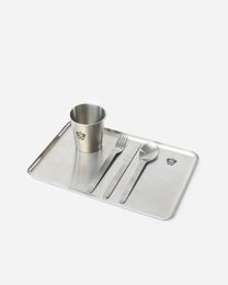 Steel Plate - Stainless Steel Serving Tray Set - Geschirr - NIKO JUNE