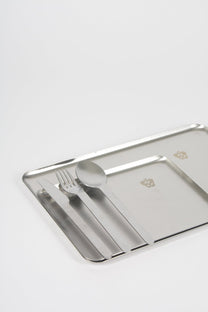 Steel Plate - Stainless Steel Serving Tray Set - Geschirr - NIKO JUNE