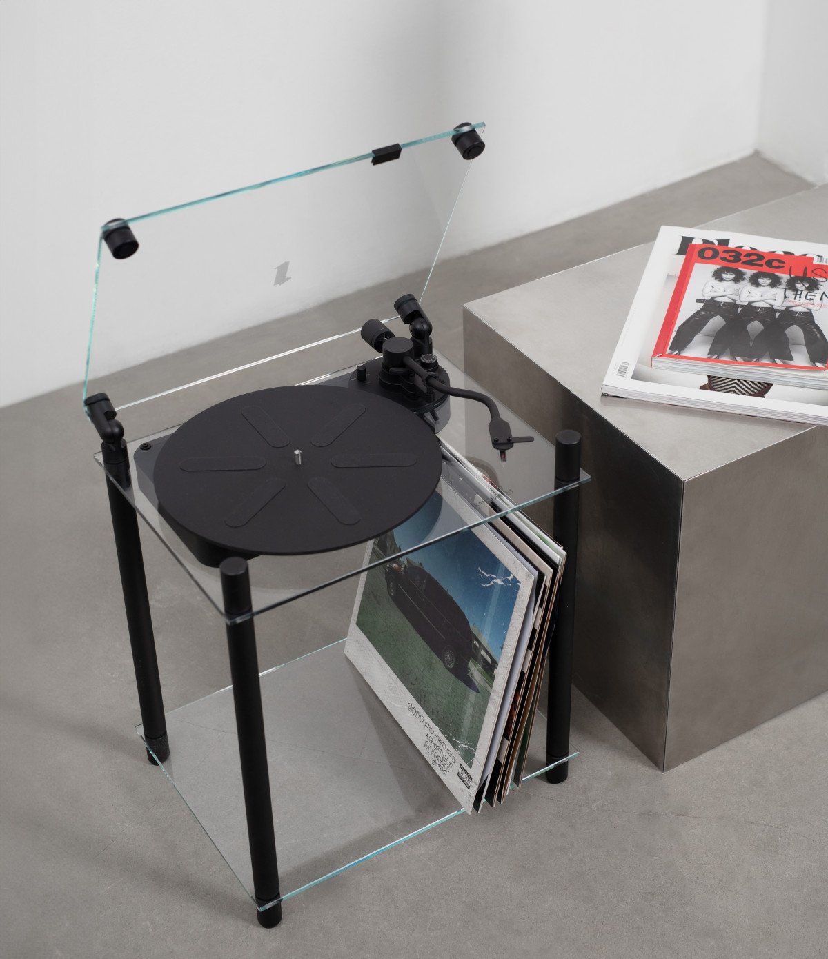Transparent Turntable Stand - Black - Turntable - Transparent