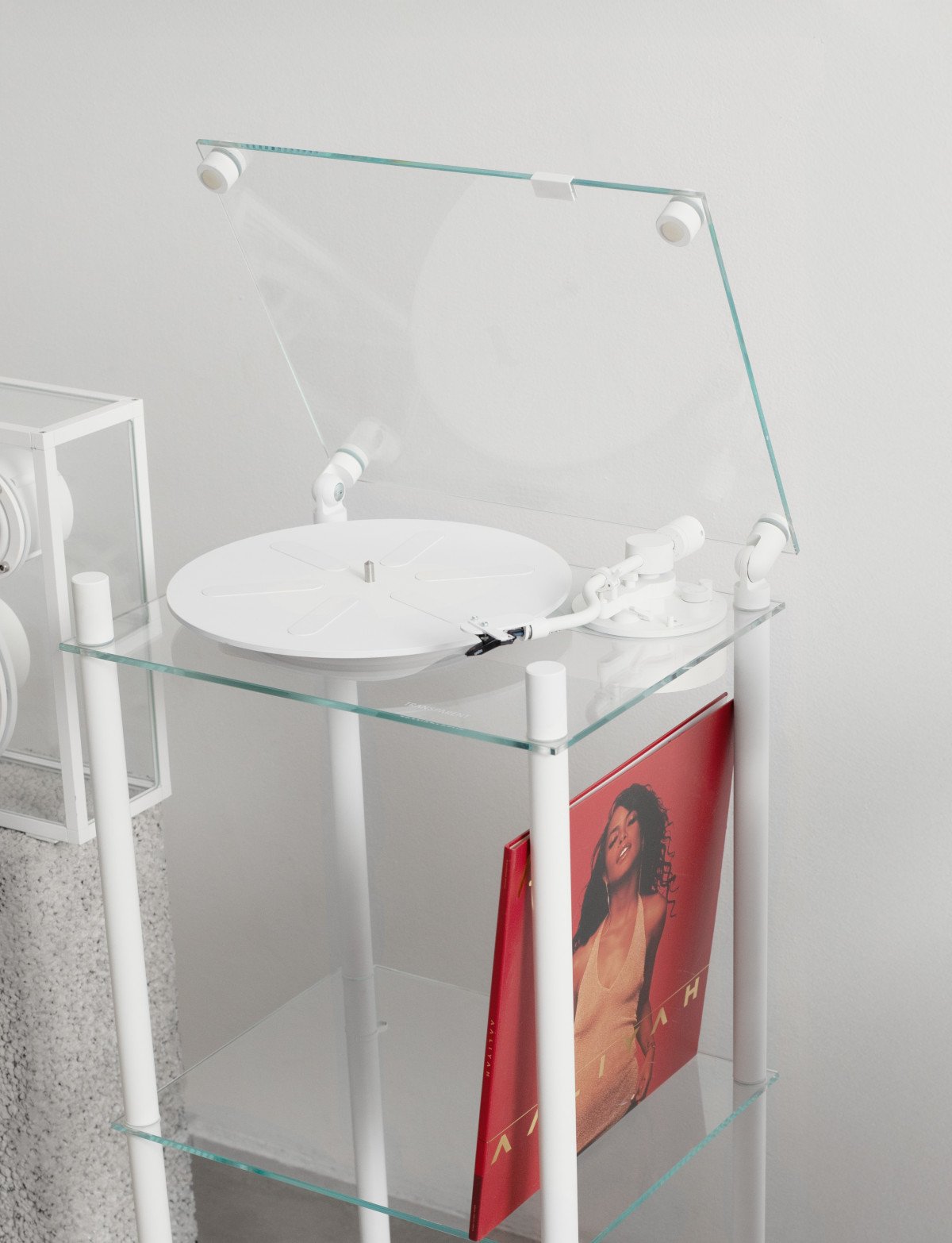 Transparent Turntable Stand - White - Turntable - Transparent